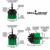 Drill Brush Power Scrubber By Useful Products 5 in W 7 in L Brush, Green G-542OMS-2L-QC-DB